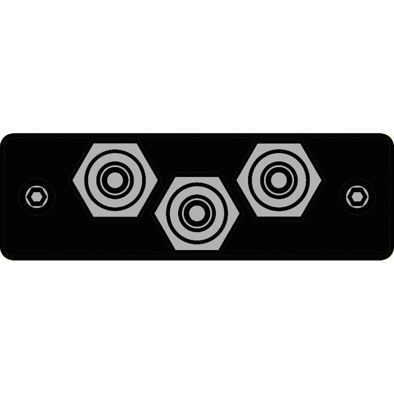 FSR IPS-V230S-BLK RCA (GRN/BLU/RED) to RCA Bulkhead Insert Plate (Black)