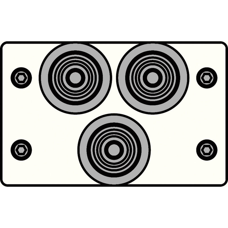 FSR IPS-V231D-WHT RCA (GRN/BLU/RED) to BNC Bulkhead Insert Plate (White)