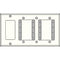 FSR IPS-WP3Q-WHT 4 Gang Wall Plate (White)