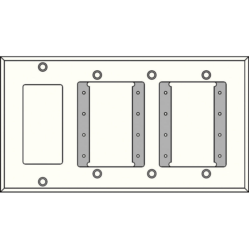 FSR IPS-WP3Q-WHT 4 Gang Wall Plate (White)