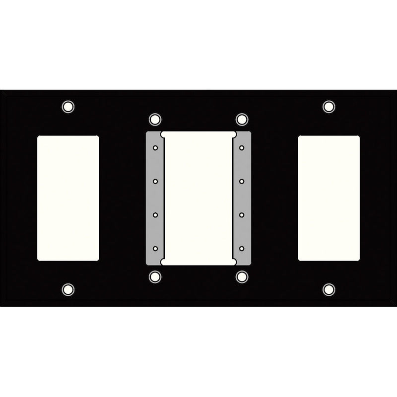 FSR IPS-WP4Q-BLK 4 Gang Wall Plate (Black)