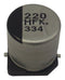 PANASONIC EEEFK1J221AQ SMD Aluminium Electrolytic Capacitor, Radial Can - SMD, 220 &micro;F, 63 V, 5000 hours @ 105&deg;C, Polar