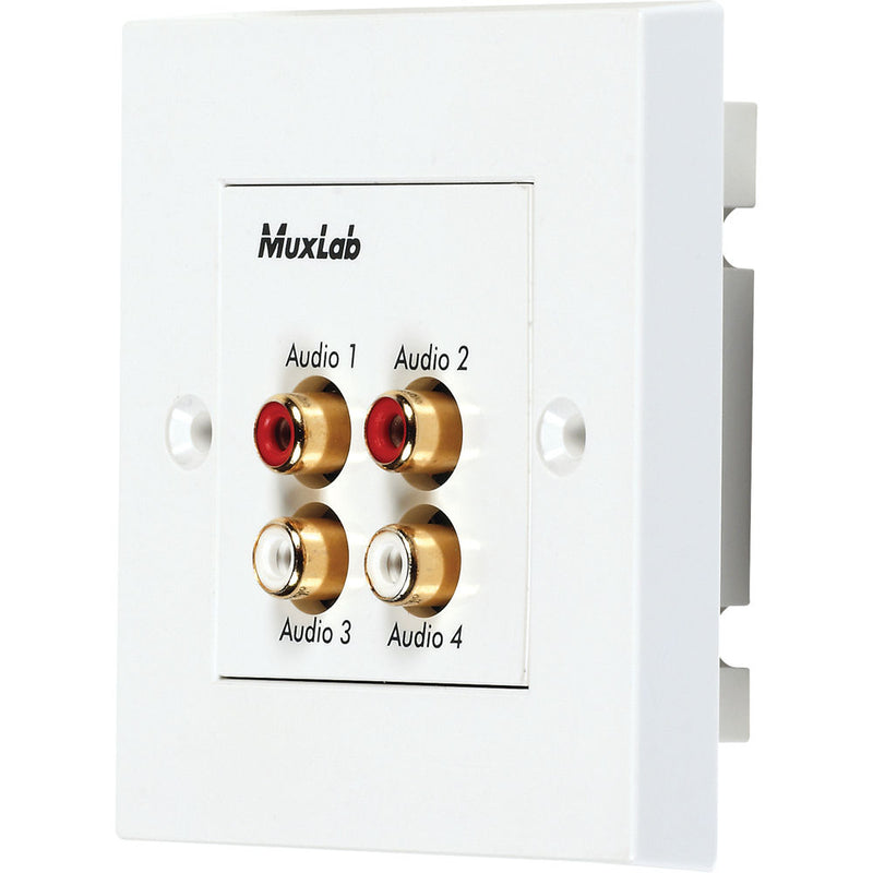 MuxLab Quad Audio Wall Plate Balun (UK)