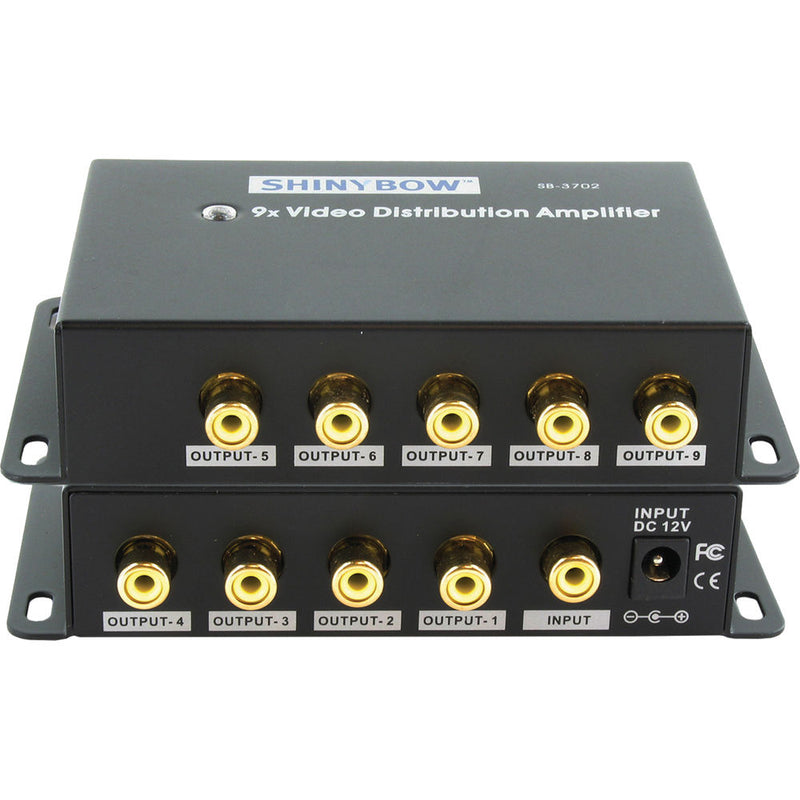 Shinybow SB-3702RCA 1 x 9 Composite Video Distribution Amplifier (RCA)