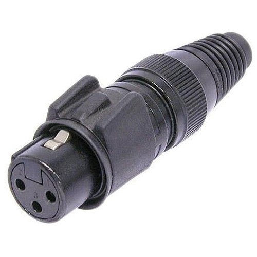 Neutrik NC3FX-HD-B 3-Pole XLR Female Cable Connector (Black Finish)