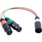 Ambient Recording SKA-D Two XLR-3 Female to XLR-5 Male Red/Green Stereo Adapter Cable (0.82')