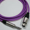 Canare Star Quad 3-Pin XLR Female to 1/4" TRS Male Cable (Purple, 6')