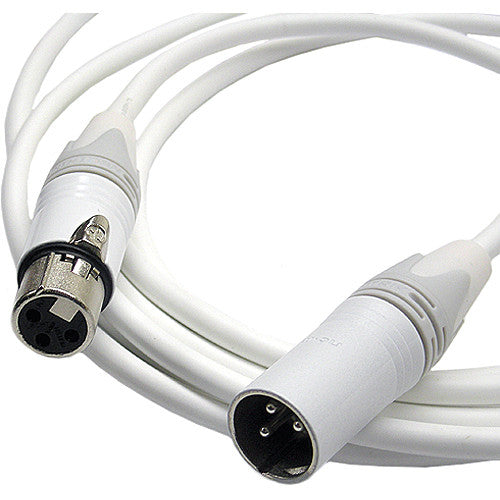 Canare Starquad XLRF-XLRM Cable (White, 15')