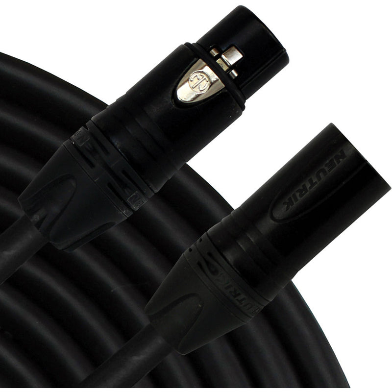 RapcoHorizon HOGMPRO-25 - Studio Series Gold PRO XLR Female to XLR Male Microphone Cable (25', Black)