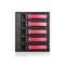 iStarUSA BPU-350SATA 3 x 5.25" to 5 x 3.5" Bay SAS/SATA 6.0 Gb/s Hot-Swap Cage (Red)