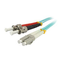 Comprehensive 10GB LC/ST Duplex 50/125 Multimode Fiber Patch Cable (Aqua, 3.3')