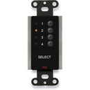 RDL D-RC4RU 4-Channel Remote Control for RACK-UP 4x1 Audio or Video Switchers (Black)