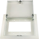 FSR WB-MR3G WB Series Recessed 3-Gang Wall Mounting Plate with Locking Metal Cover (White)