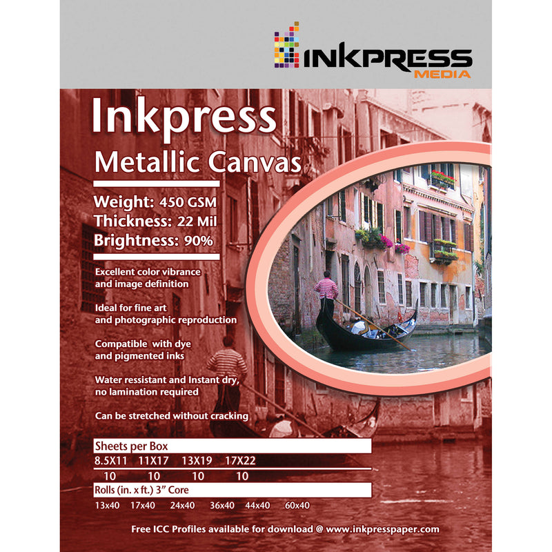 Inkpress Media Metallic Canvas (8.5 x 11", 50 Sheets)