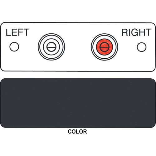 FSR IPS-A221S 2-RCA, Red White to 2-Solder Cup (Labeled, Black)