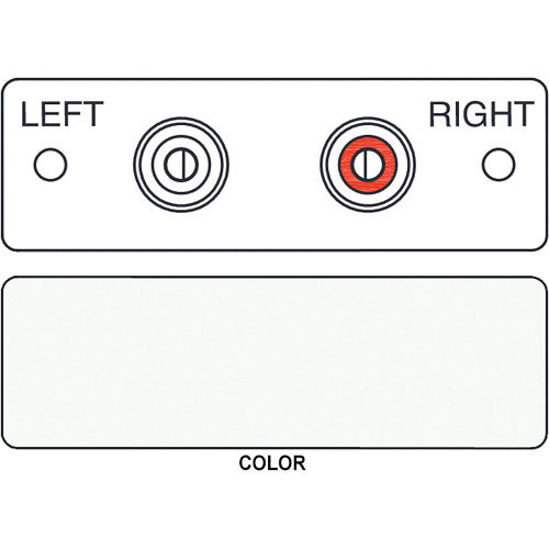 FSR IPS-A222S 2-RCA, Red & White to 2-Screw Terminal (Labeled, White)