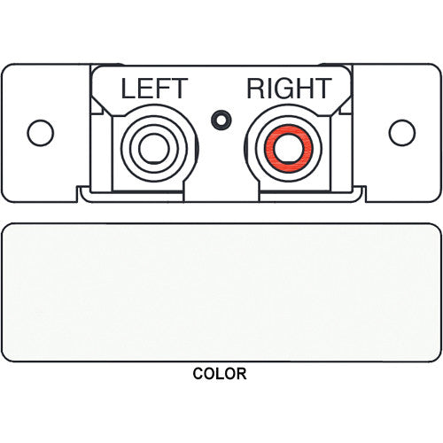 FSR IPS-A223S 2-RCA, Red & White to Captive Screw Terminals / Bal (Labeled, White)