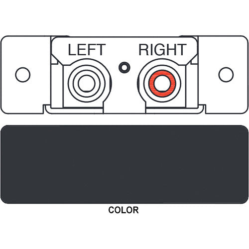 FSR IPS-A223S 2-RCA, Red & White to Captive Screw Terminals / Bal (Labeled, Black)