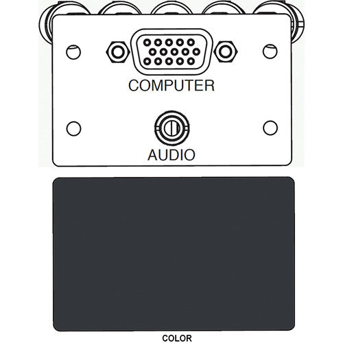 FSR IPS-AV921D A/V HD-15 to 5-BNC & 3.5mm Stereo to Solder Cup Insert (Labeled, Black)