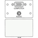 FSR IPS-AV920D HD-15 F/F Bulkhead & Mini Stereo to Solder Cup Insert (Labeled, White)