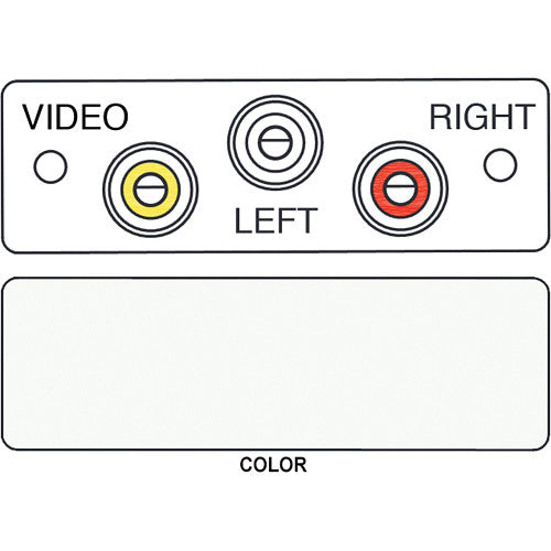 FSR IPS-AV230S 3-RCA (Red, White and Yellow) to 3-Solder Cup Audio Video Insert (Labeled, White)