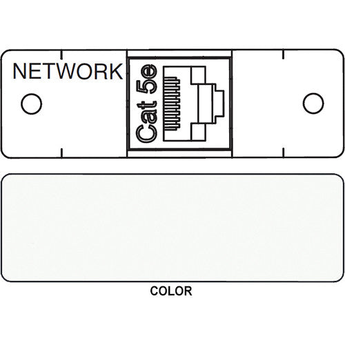 FSR IPS D712S RJ-45 to RJ-45 Bulkhead Data Connection Insert (Labeled, White)