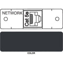 FSR IPS D712S RJ-45 to RJ-45 Bulkhead Data Connection Insert (Labeled, Black)