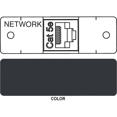 FSR IPS D712S RJ-45 to RJ-45 Bulkhead Data Connection Insert (Labeled, Black)