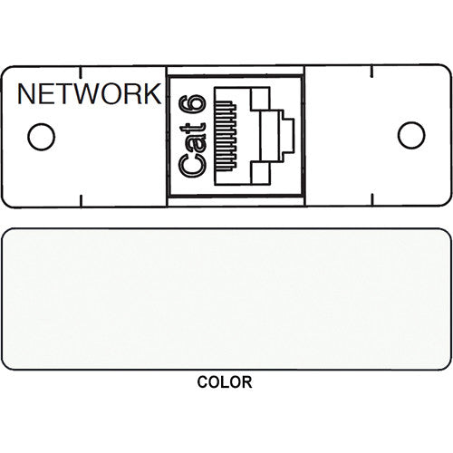 FSR IPS D713S RJ-45 to RJ-45 Bulkhead Data Connection Insert (Labeled, White)