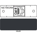 FSR IPS D713S RJ-45 to RJ-45 Bulkhead Data Connection Insert (Labeled, Black)