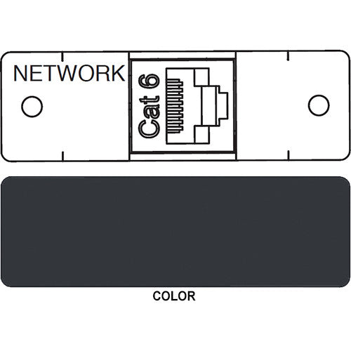 FSR IPS D713S RJ-45 to RJ-45 Bulkhead Data Connection Insert (Labeled, Black)