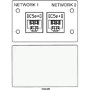 FSR IPS D720D Dual RJ-45 Punchdown Data Connection Insert (Labeled, White)