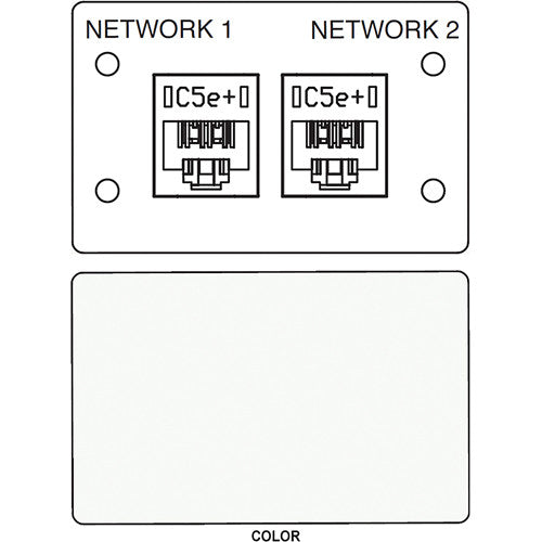 FSR IPS D720D Dual RJ-45 Punchdown Data Connection Insert (Labeled, White)