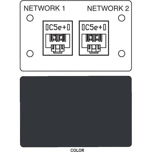 FSR IPS D720D Dual RJ-45 Punchdown Data Connection Insert (Labeled, Black)