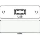 FSR IPS-D715S USB A to USB A Bulkhead Data Connection Insert (Labeled, White)