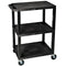 Luxor WT34S Commercial Busing Cart (24 x 34 x 18", Black)