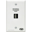 FSR Wall Plate Style USB A Universal Charging Port with Power Supply (White)