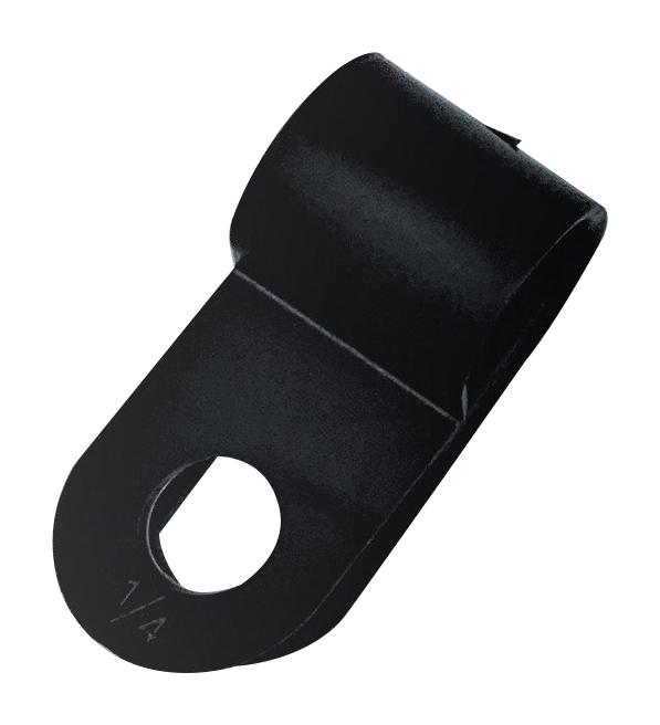 PRO Elec PELB0196 PELB0196 Fastener P Clip Screw Mount Cable Clamp 7.9 mm Nylon 6.6 (Polyamide 6.6) Black 22 10