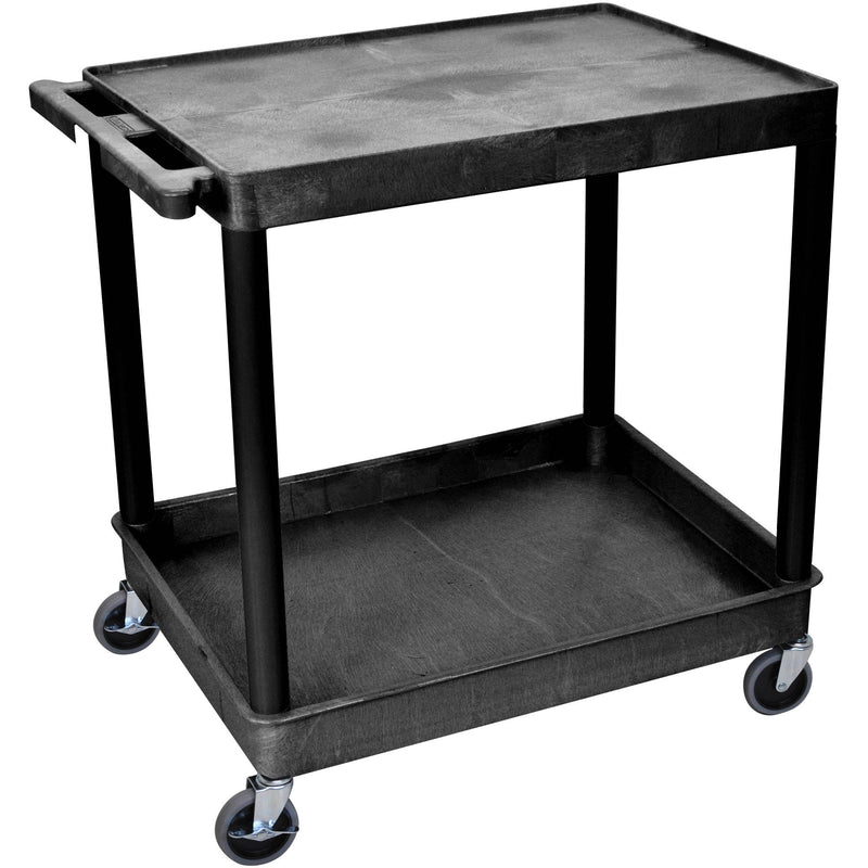 Luxor TC21 32 x 24" Two-Shelf Utility Cart (Black)