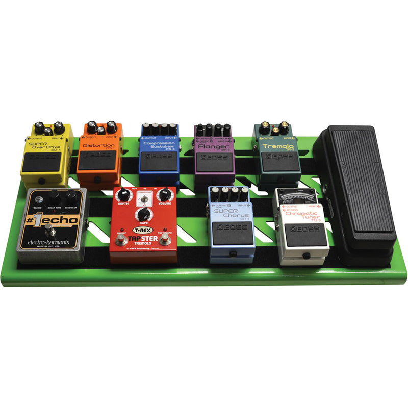 Gator Aluminum Pedalboard with Carry Case (Green, Large)