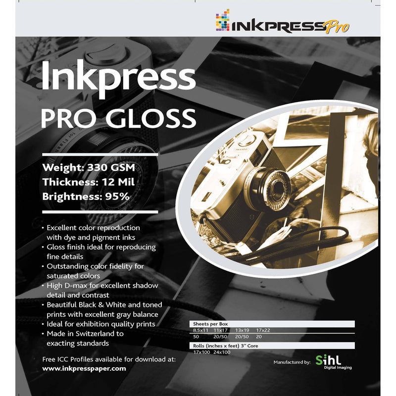 Inkpress Media Pro Glossy Paper (5 x 7", 100 Sheets)