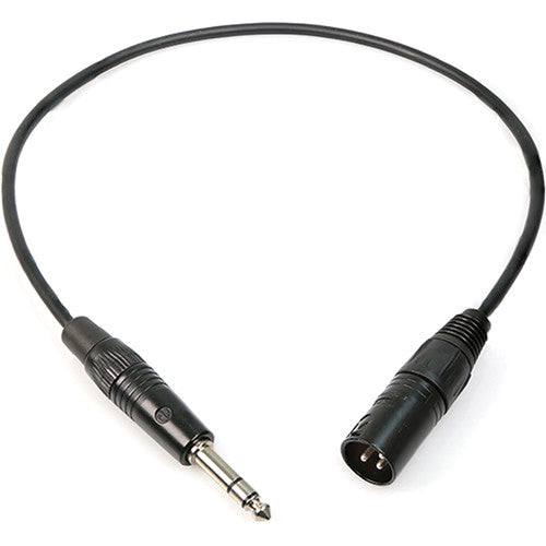 Remote Audio Balanced Adapter Cable 1/4" TRS to XLR3M (18")