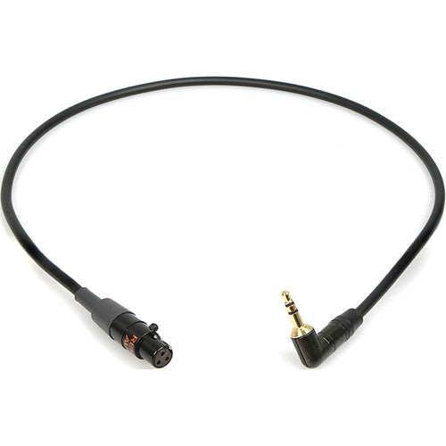 Remote Audio Unbalanced Adapter Cable TA3F to 3.5mm Right Angle TS for IFB Devices (18")