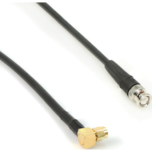 Remote Audio 50 Ohm Antenna Cable SMA Right Angle to BNC (10')