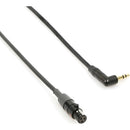 Remote Audio Unbalanced Adapter Cable TA3F to 3.5mm Right Angle TS for IFB Devices (18")