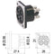 Canare 4K-DIN Female Jack to Jack Flush-Mount Receptacle for MDM-V4C25HW & DIN 1.0/2.3