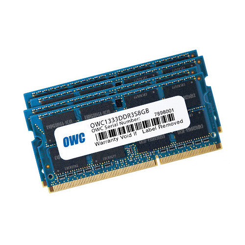 OWC 32GB DDR3 1333 MHz SO-DIMM Memory Kit (4 x 8GB, Mac)