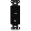 RDL DB-MJPT Mini-Jack Pass-Through Plate Black