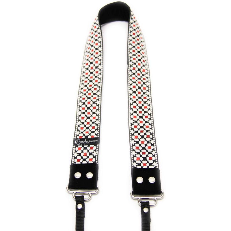 Capturing Couture Designer Collection 1.5" Camera Strap (Daisy Dot Red)