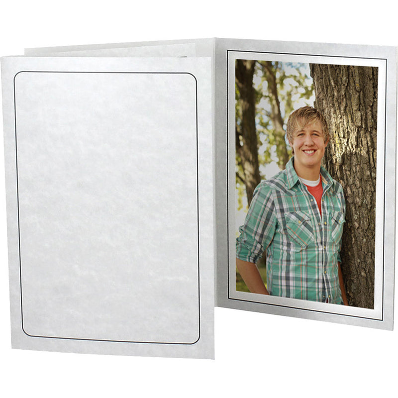 Collector's Gallery Printed Marble Tru-View Event Folders (Vertical 8 x 10" Print, 25-Pack)